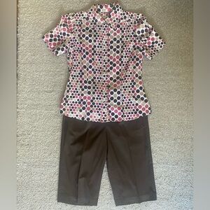 Willi Smith, Walking Shorts -Size 8 -Brown -Casual WorkWear Timeless Att…